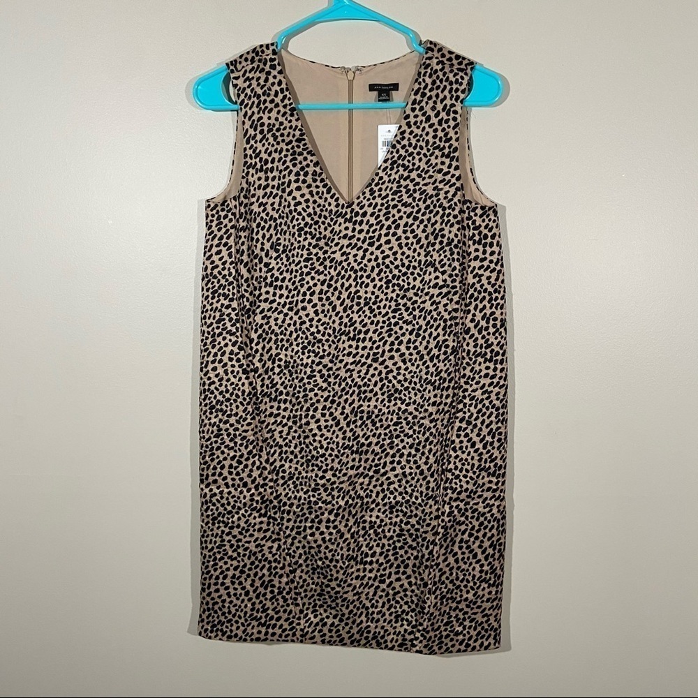 NWT Ann Taylor XS Animal Print Sleeveless Dress